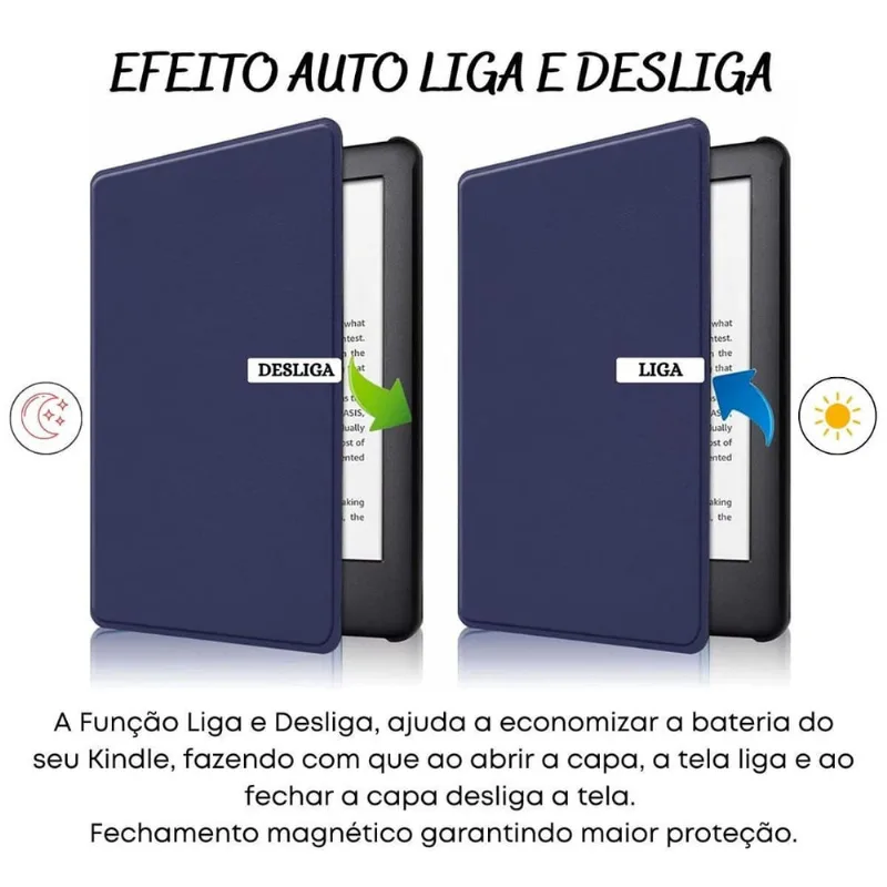 Capinha Couro Sintético Para Kindle 11 (C2V2L3) + Película