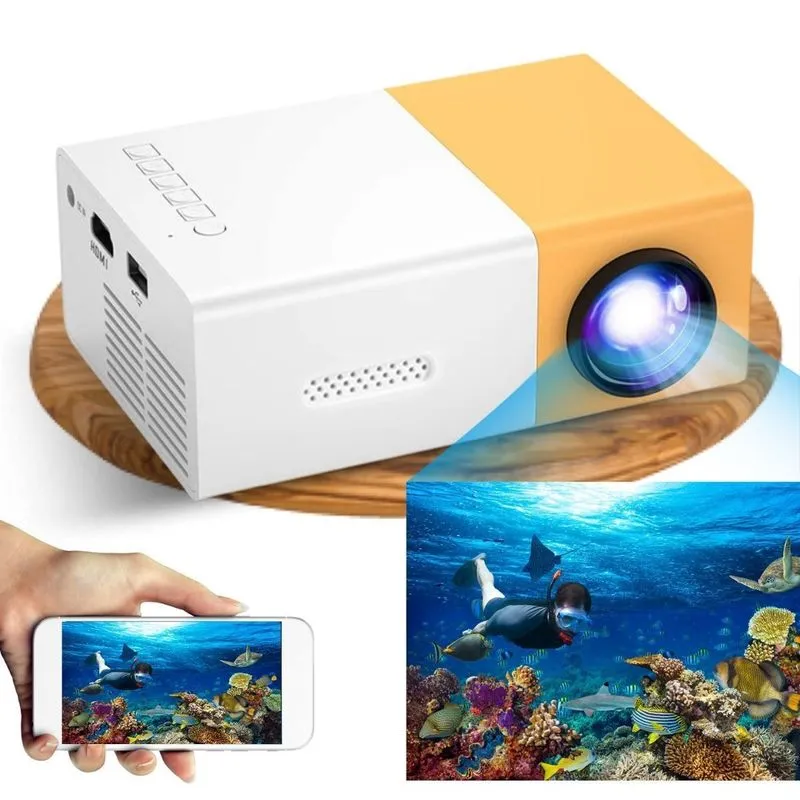 Projetor Premium Led 1080p Portátil Para Noite De Filmes Hd