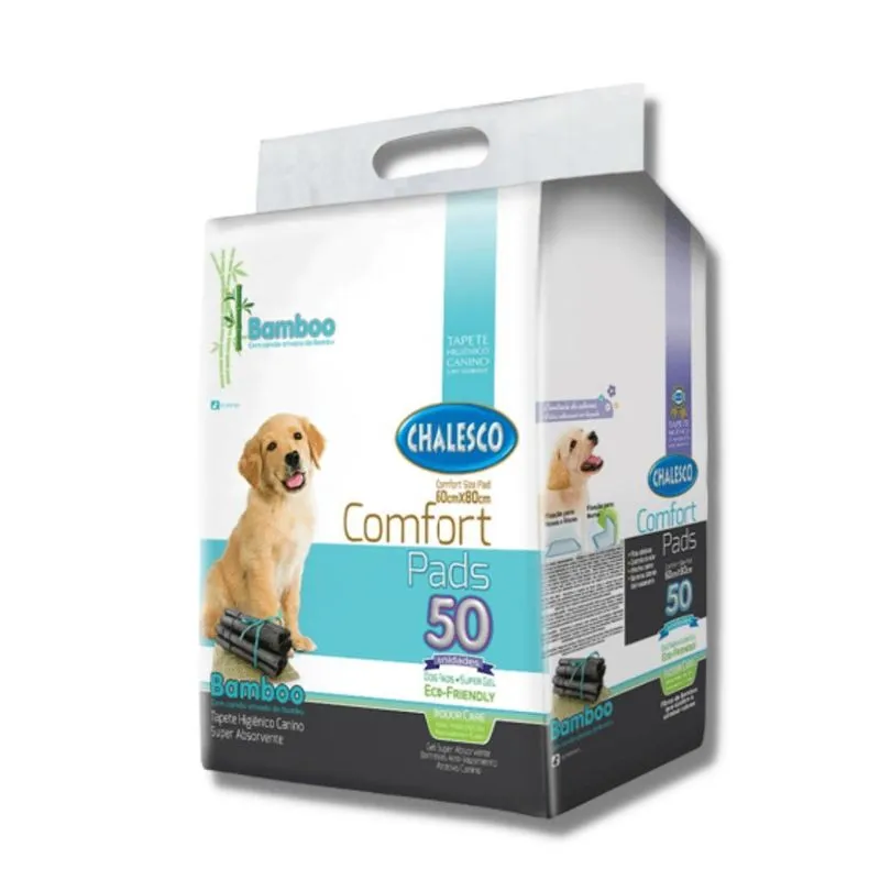 Tapete Higiênico Confort Bamboo 50un 80x60cm Para Pet