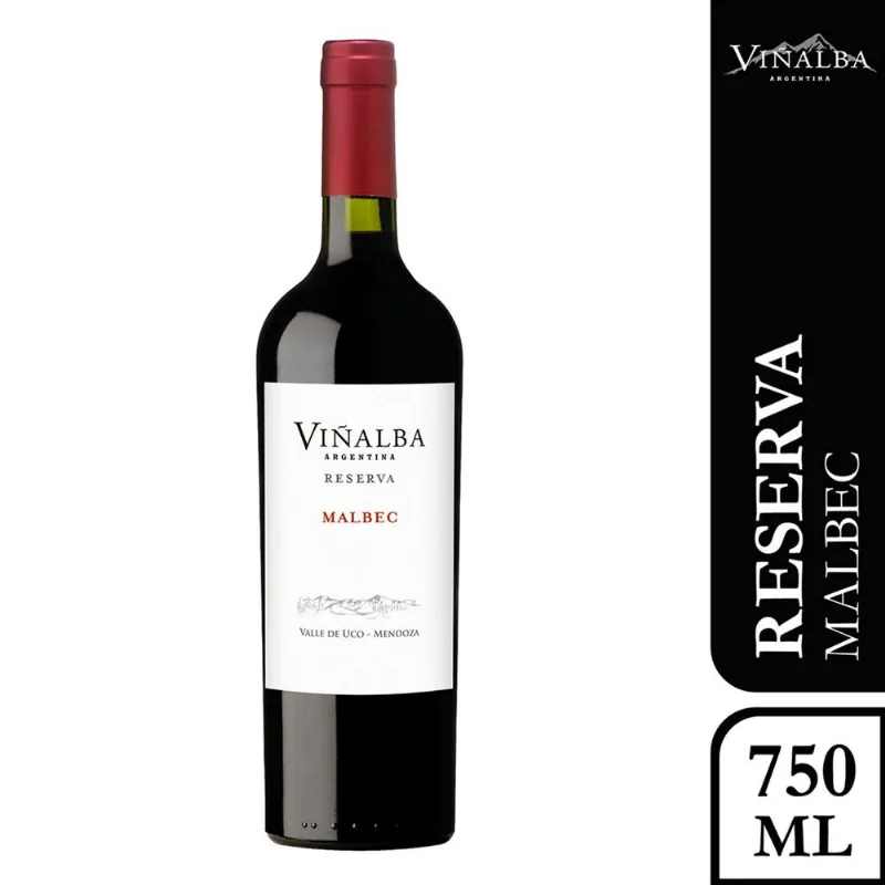 Vino tinto Malbec Reserva Viñalba 750 ml
