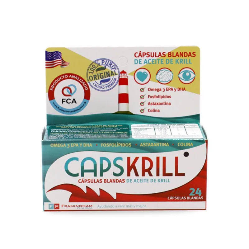 Suplemento Dietario Cápskrill Omega 3 Aceite de Krill x 24 Cápsulas Blandas