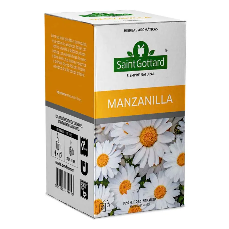 Té de Manzanilla 20 Grs x 20 Un Saint Gottard Té Saint Gottard Manzanilla Chamomille 20 Saquitos