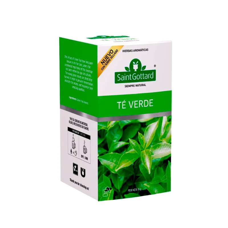 Té Verde Sabor Aromáticos y Digestivos 36 Grs x 20 Un Saint Gottard Te Verde Aromatico Saint Gottard 20 U