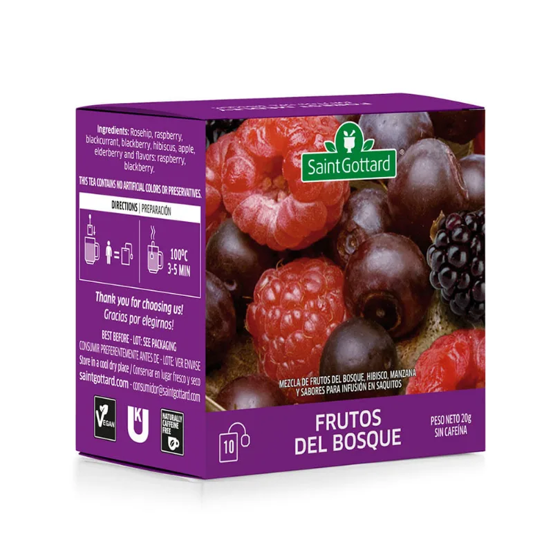 Té Sabor Frutos del Bosque 20 Grs x 10 Un Saint Gottard Te Saint Gottard Frutos Del Bosque