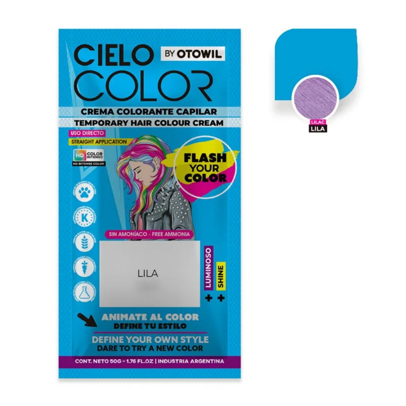 Tintura Semi Permanente Cielo Color Fantasía Lila