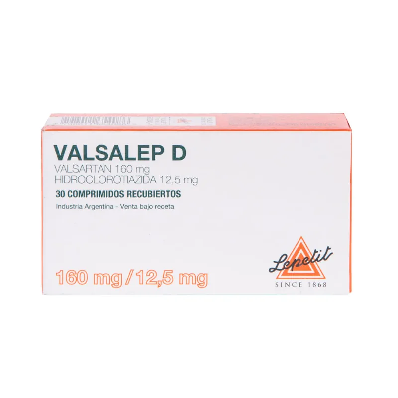 Valsalep D Valsartán + Hidroclorotiazida 160/12.5 mg x 30 Comp