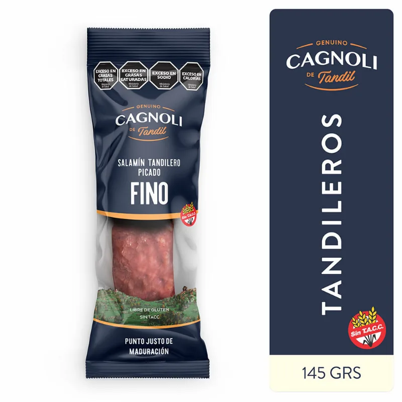 Salamín Tandilero Picado Fino x 145 Grs Cagnoli