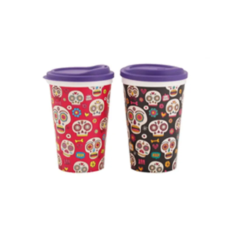 Vaso 16 Oz Con Tapa Café Linea Cook Skul