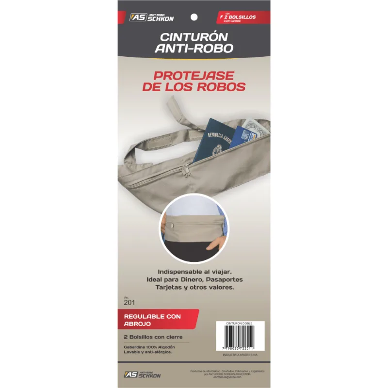 Cinturon Anti-Robo Doble