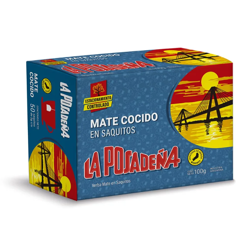 Mate Cocido Estacionamiento Controlado 100 Grs x 50 Un La Posadeña