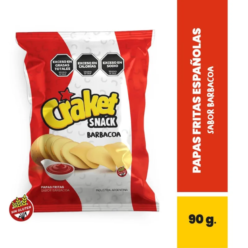 Papas fritas sabor barbacoa Craket 90 grs
