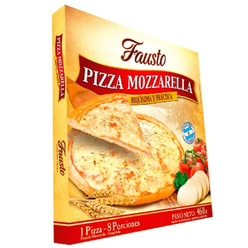 Pizza congelada Fausto mozzarella 460 g.