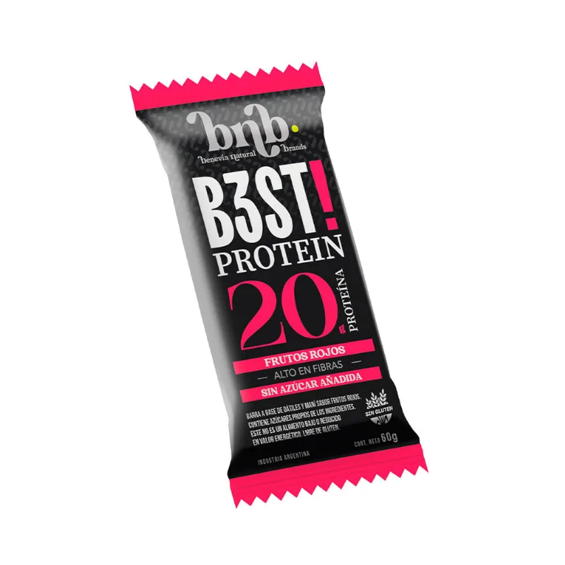 Barra Proteica Sabor Frutos Rojos 60 Grs B3st
