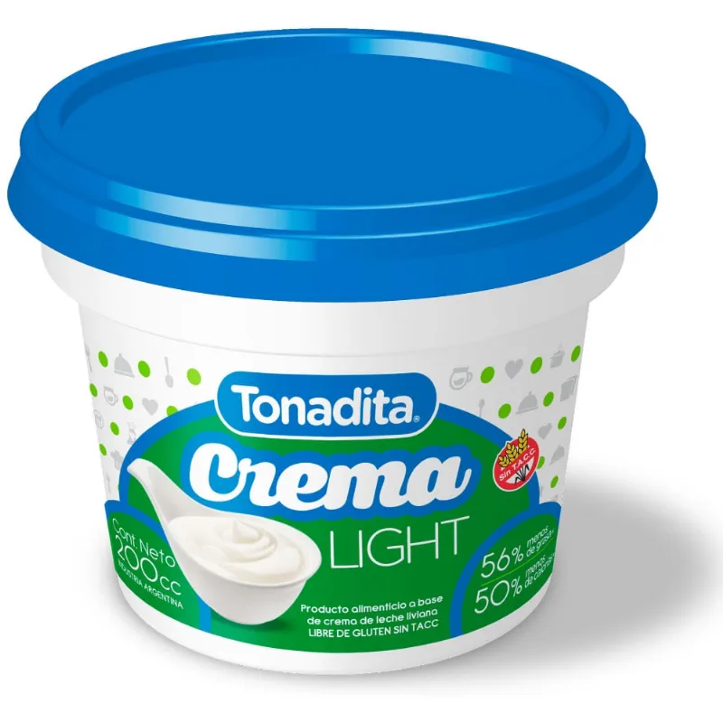 Crema light Tonadita 200 cc.