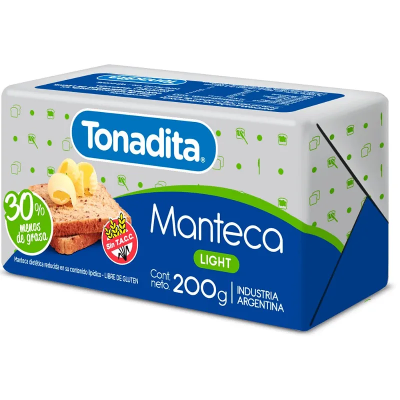 Manteca light Tonadita 200 g.