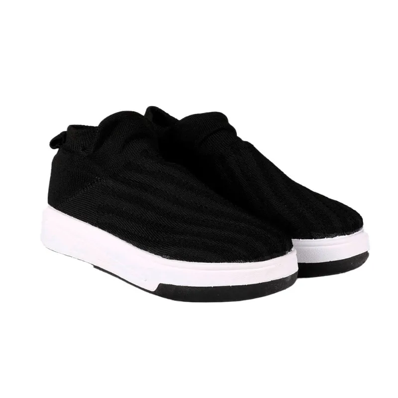 Zapatilla Mujer Tejida Negro Pv22 Urb