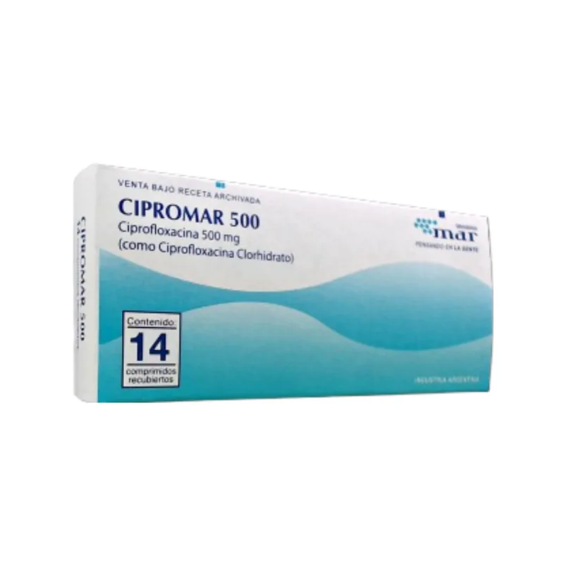 Cipromar Ciprofloxacina 500 mg x 14 Comp Recubiertos