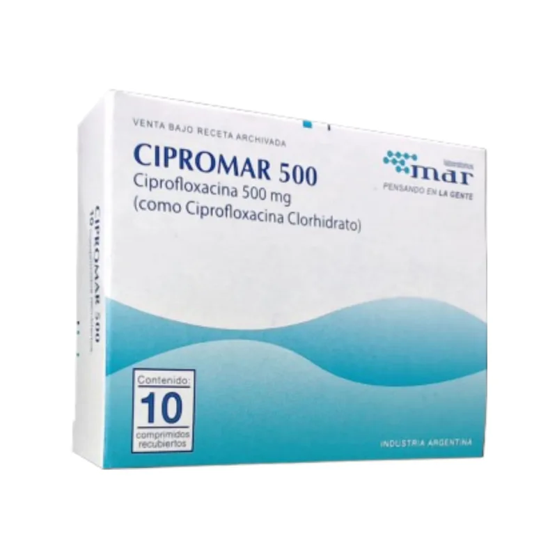 Cipromar Ciprofloxacina 500 mg x 10 Comp Recubiertos