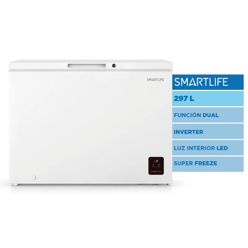 Freezer horizontal Smartlife SLCFR300WDINV 297L Inverter Blanco