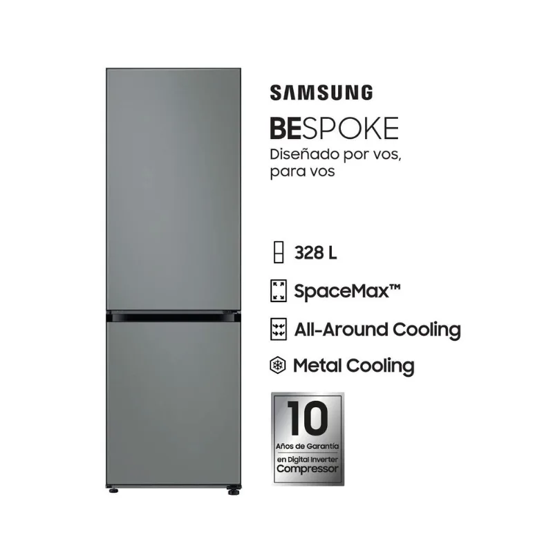 Heladera Samsung Bespoke 328LTS Satin Gray (pn)