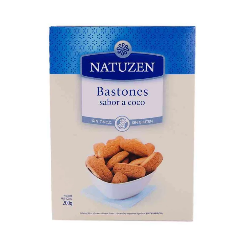 Galletitas Bastones Sabor Coco 200 Grs Natuzen Galletitas Chips De Coco 200 Gr Arrozen