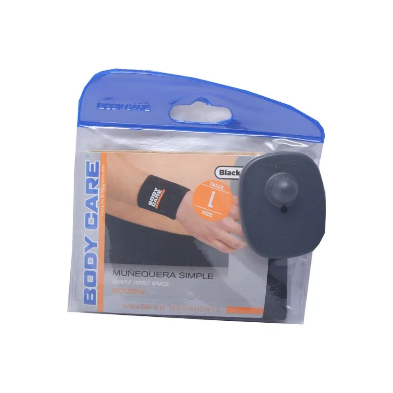 Muñequera Body care black line talle L