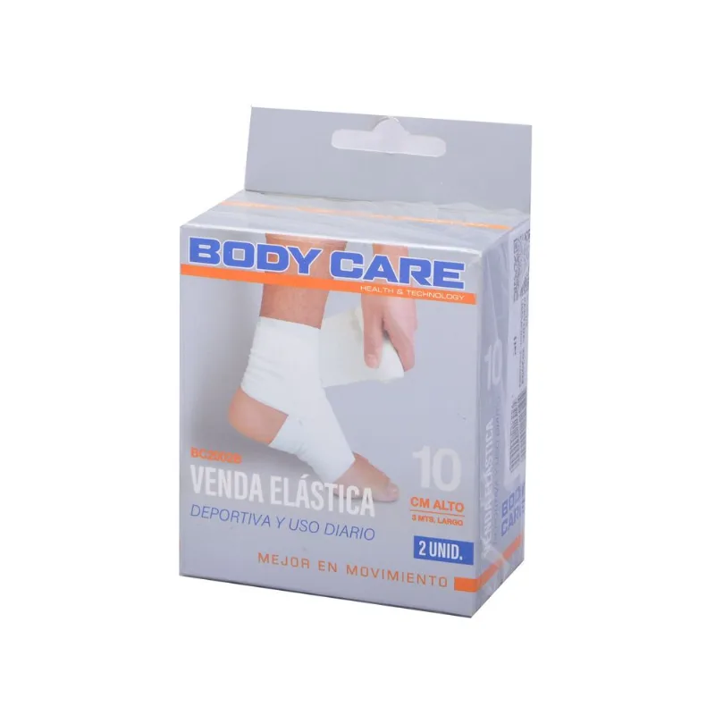 Venda elástica deportiva Body Care 10 cm x 2 uni