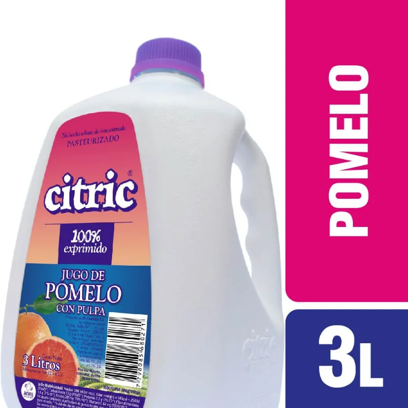 Jugo Citric Refrigerado C/pulpa Jugo Citric Pomelo Con Pulpa 3 L