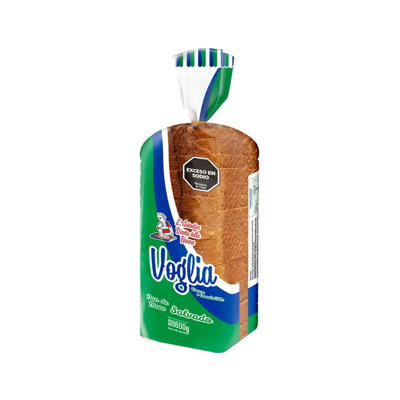 Pan de Molde de Salvado 600 Grs Voglia