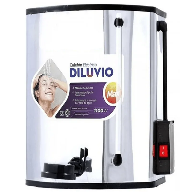Calefon Indelplas 20L Eléctrico Acero Inox. Homologado Linea Max