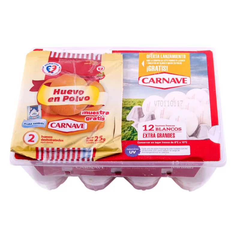 Huevos Blancos Carnave 12 U