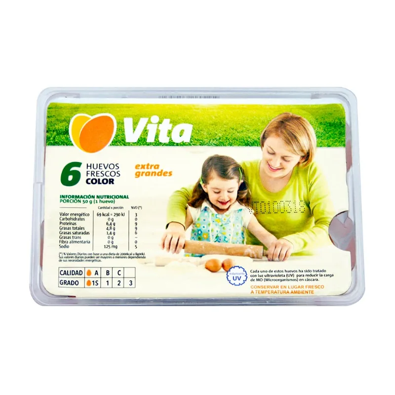 Huevos Vita Color Plástico Huevos De Color Vita 6 U