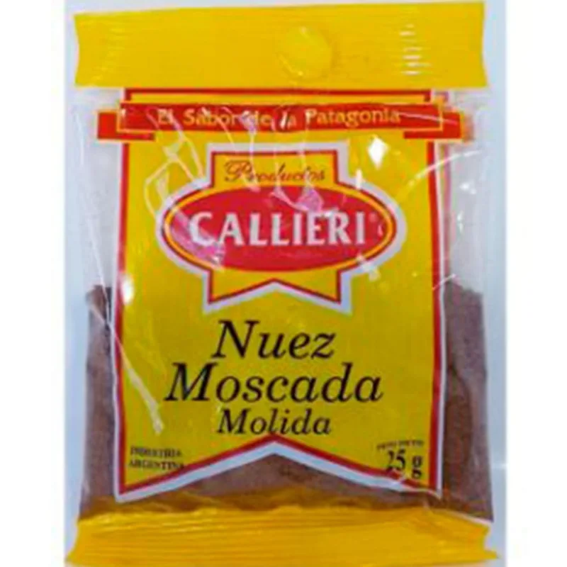 Nuez moscada Callieri molida en sobre 25g.