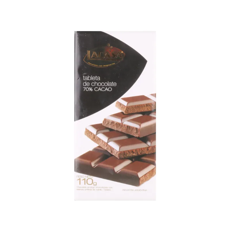 Chocolate Lacasa X 110 Gr Chocolate Lacasa 70% Cacao 110 Gr