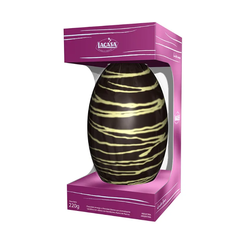 Huevo De Pascua Lacasa Amargo X220gr Huevo De Pascua Lacasa Amargo 220 Gr