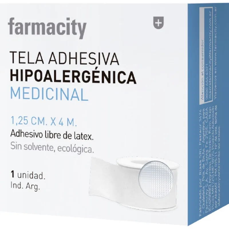 Cinta Adhesiva Farmacity Hipoalergénica Medicinal 1,25 cm x 4 m