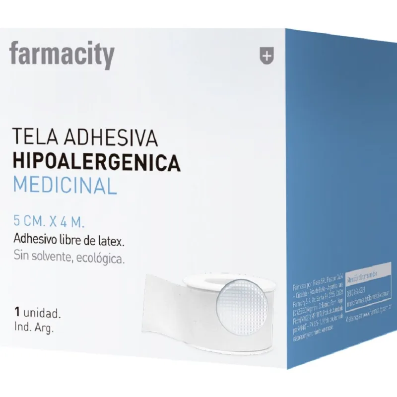 Cinta Adhesiva Farmacity Hipoalergénica Medicinal 5 cm x 4 m