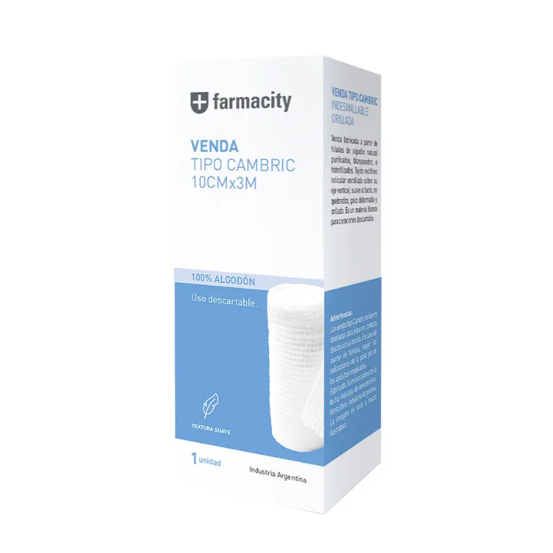 Venda Farmacity Tipo Cambric 10 cm x 3 m