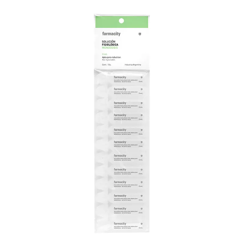 Solución Fisiológica Farmacity Monodosis x 3 ml x 12 un