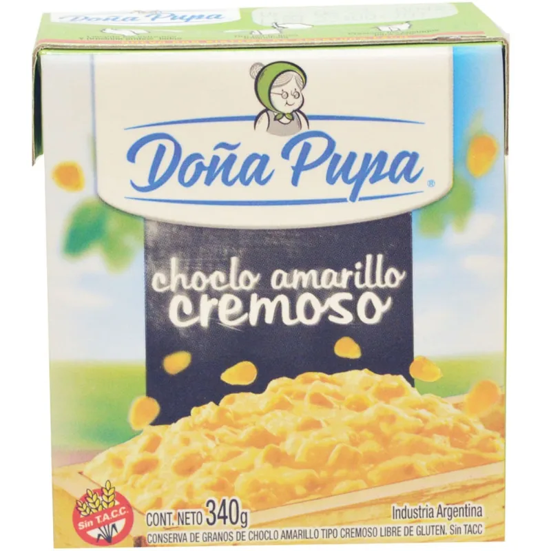 Choclo cremoso amarillo Doña Pupa tetra 340 g.