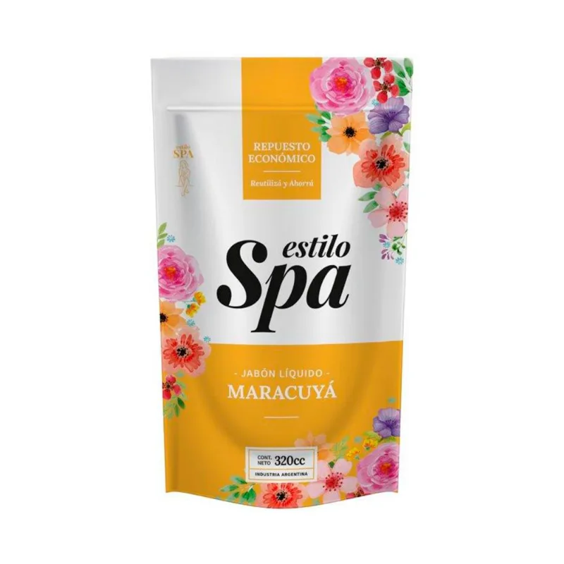 Jabon líquido Estilo Spa maracuyá doy pack 320 cc.