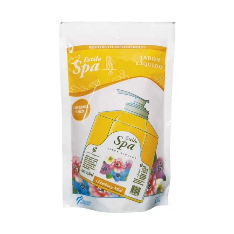 Jabón líquido Estilo Spa glicerina y miel repuesto 320 cc.