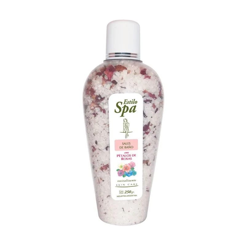 Sal de baño Estilo Spa pétalos de rosa 240 g.