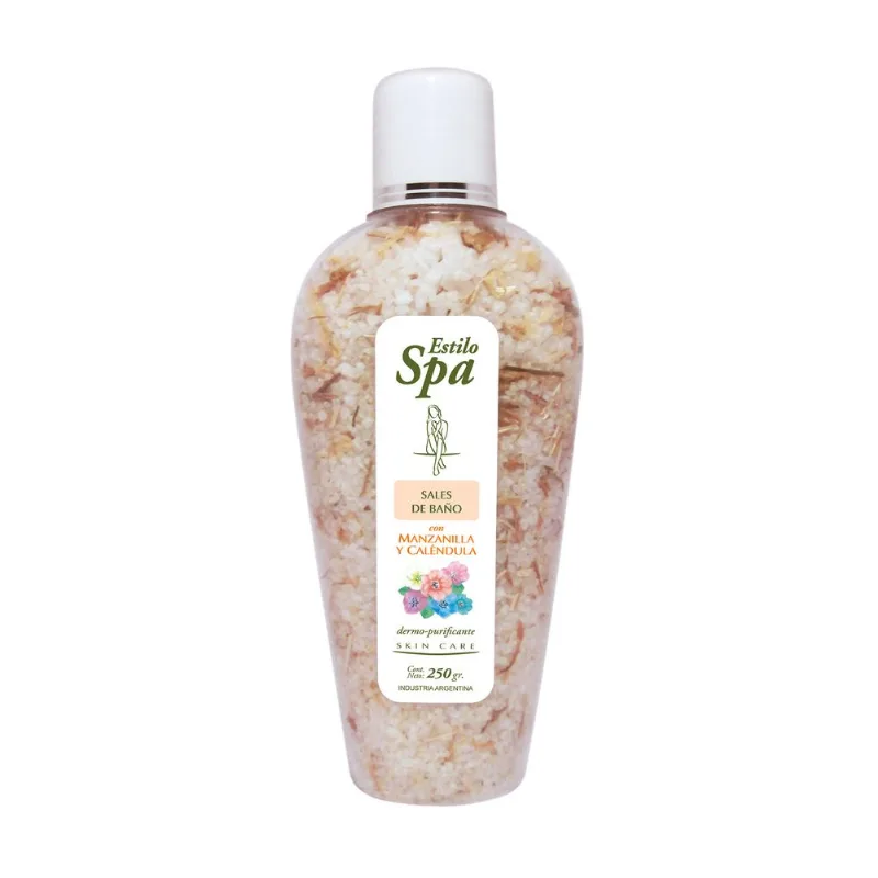 Sal de baño Estilo Spa manzanilla y caléndula 240 g.