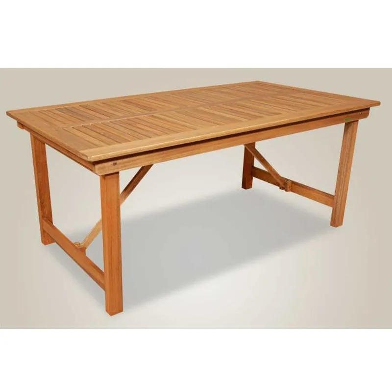 Mesa Rectangular Iguazú Max 1.80 Mts Plegable Ecomadera Eucaliptus Impregnado