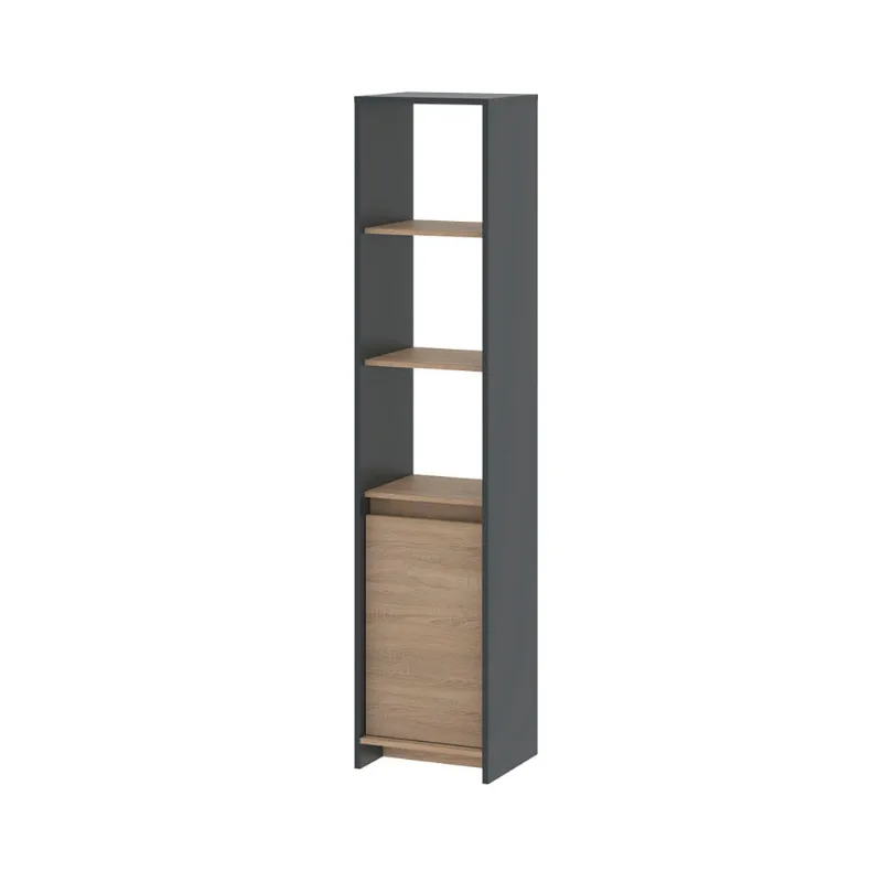 Biblioteca Niza Gris y Roble 183 Cm Dielfe Biblioteca Dielfe Niza 1,83m Gris/rb