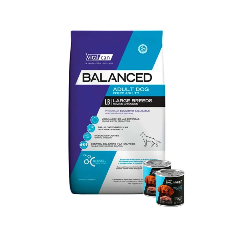 VITALCAN BALANCED PERRO ADULTO GRANDE X 15 KG
