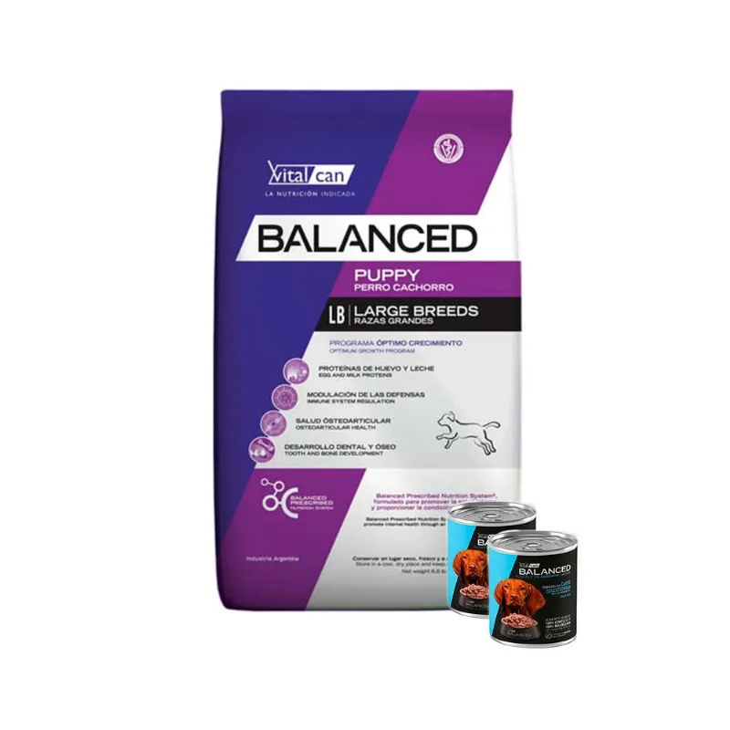 VITALCAN BALANCED PERRO CACHORRO GRANDE X 15 KG