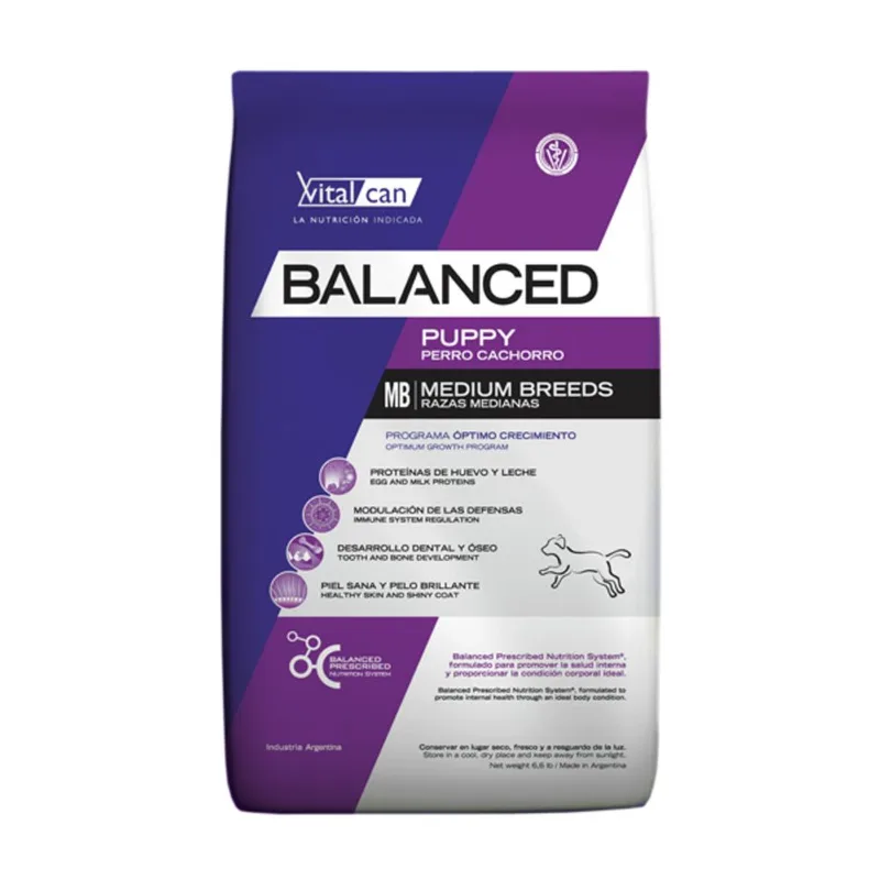 VITALCAN BALANCED PERRO CACHORRO MEDIANO X 1 KG