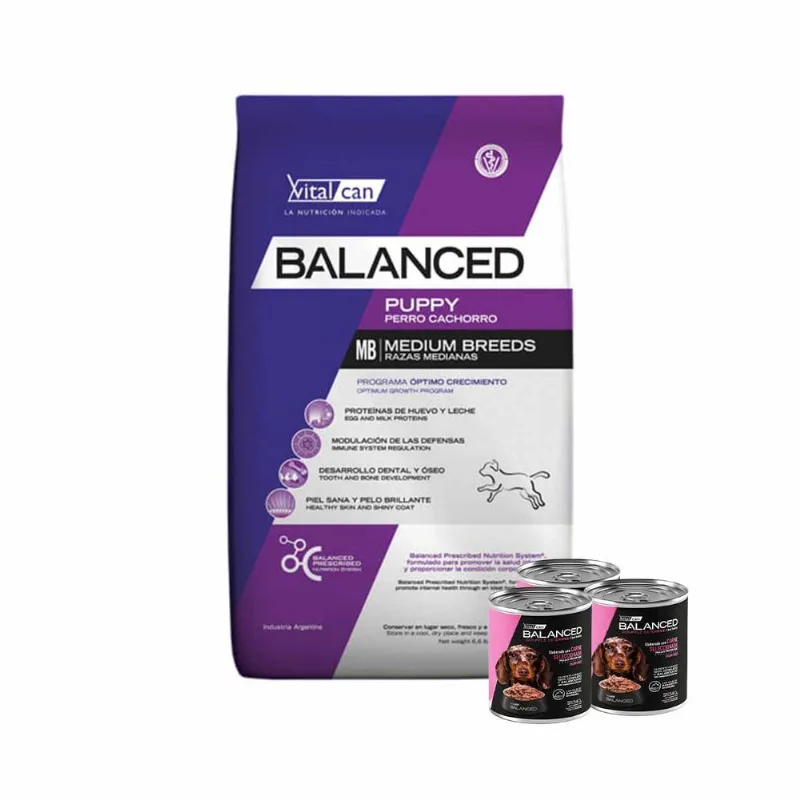 VITALCAN BALANCED PERRO CACHORRO MEDIANO X 20 KG
